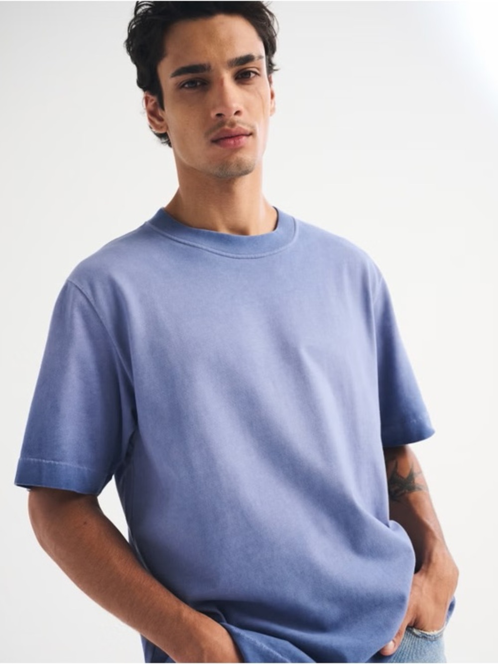 Abercrombie & Fitch Premium Heavyweight Tee Blue M